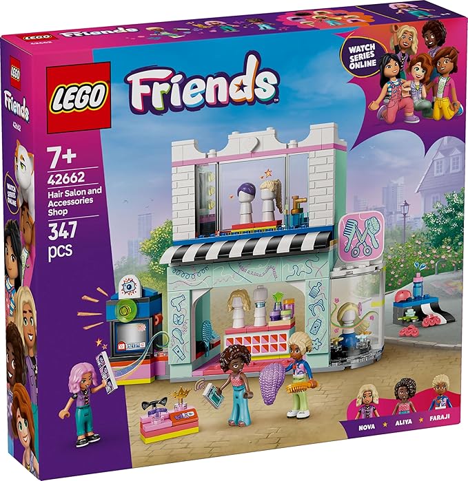 Lego 42662 Friends Hair Salon and Accessory Shop Toys Birthday Present Blocks Girls Boys Children 7 Years 8 Years 9 Years Elementary School Students Pretend Play Pretend Play