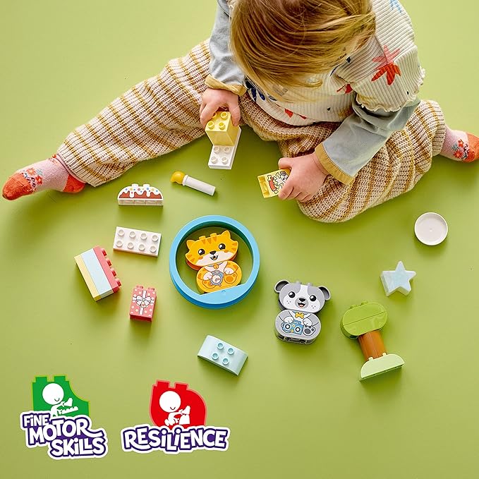 LEGO DUPLO My First Puppy &amp Kitten with Sounds 10977 Pet Animal Toys for Toddlers 1 .5-3 Years Old Early Development Set with Large Bricks