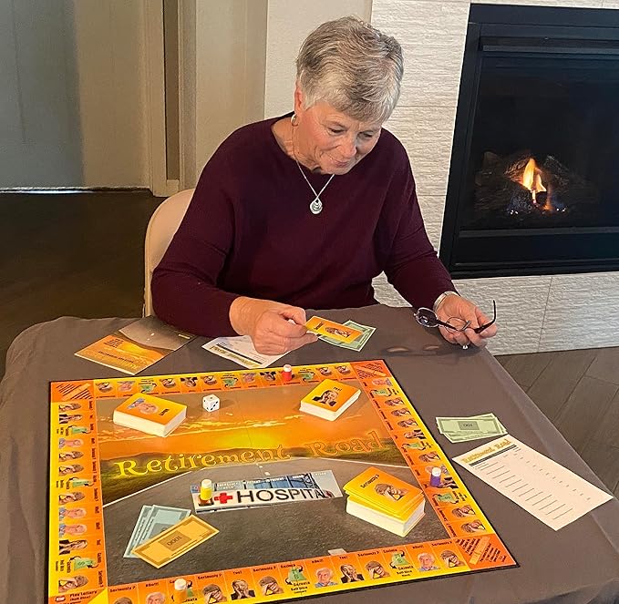 Retirement Road Board Game | Retirement Gift | Game for Senior Citizens | Gift for Parents or Grandparents | Board Game for Game Night | 2 to 6 Players | Play Time 45 to 90 Minutes