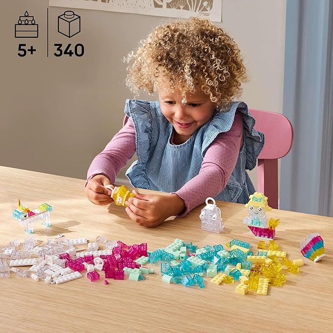 LEGO 11040 Classic Wow Idea Box Clear Color Toy Birthday Present Blocks Educational Girls Boys Children 5 6 7 8 Pretend Play Pretend Play