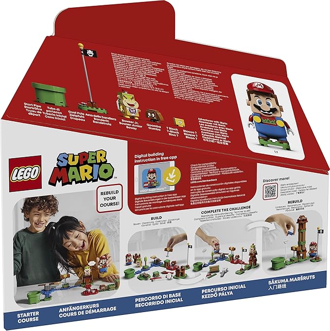 Lego Super Mario Adventures with Mario Starter Course Set Buildable Toy Game Collectible Gifts for Kids Boys &amp Girls 6 Plus Year Old with Interactive Figure 71360