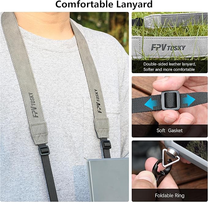 FPVtosky RC 2 Sun Hood Shade with Lanyard for DJI Mini 5 Pro/Mini 4 Pro/Flip/Air 3 Accessories RC2 Controller Screen Protector Joystick Cover [ONLY for RC 2 Controller]