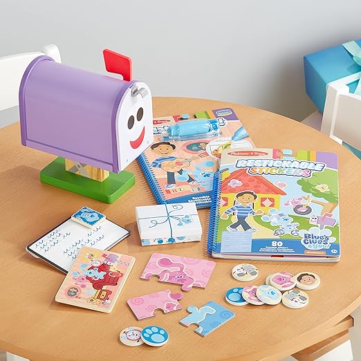 Melissa &amp Doug Blue's Clues &amp You! Wooden Mailbox Play Set (27 Pieces)