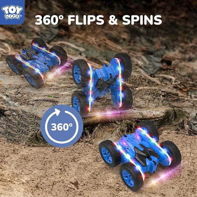 TOY Life Kids Stunt Remote Control Car 2.4G HZ Remote Control Cars RC Stunt Car Remote Control Toys for Boy &amp Girl RC Stunt Car Double Sided 360° Rotating Cars Birthday for Kids