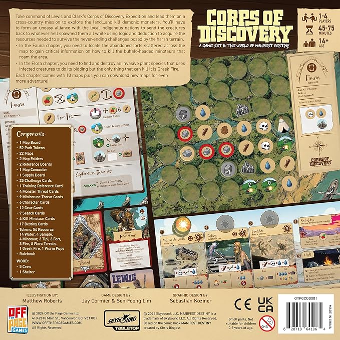 Corps of Discovery – Cooperative Adventure Board Game by Off The Page Games | 1–4 Players | Ages 14+