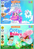 Addition and Subtraction Game - Fun Math Board Game for 6-8 Year Olds Easy to Play Educational Game for Kids at Home STEM Toy Gift for Girls &amp Boys (Ocean Raiders + Cloud Hoppers)