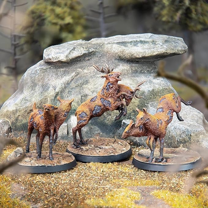 Modiphius Entertainment Fallout: Wasteland Warfare - Creatures: Radstag Herd - EnglishGrey