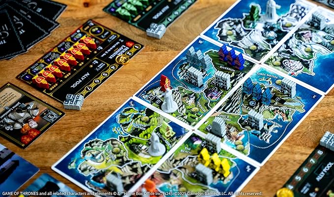 Tiny Epic Game of Thrones Board Game Strategy Game for Adults &amp Teens 1-4 Players 60+ Min Playtime Play as Iconic Westeros Characters Custom Dice Miniatures Metal Coins and Wooden Componen