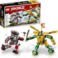 Lego NINJAGO Lloyd’s Mech Battle EVO Building Set 71781 with 2 Action Figures 2 Posable Ninja Action Figures to Build Ninja Toy for Kids Ages 6+ with Bone Warrior and Golden Lloyd Minifigures