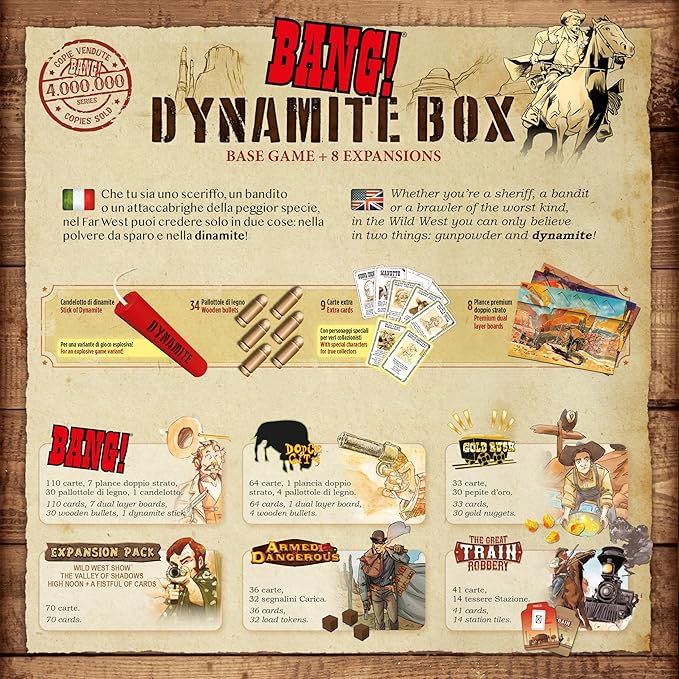DV Games Bang Dynamite Box Full Cards Strategy Board Game