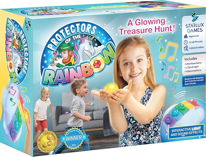 Hide and Seek Meets Rainbow Toys in “Protectors of The Rainbow” | Ages 4-10 | A Musical Treasure Hunt | Easter Egg Hunt &amp Glow in The Dark Game | Outdoor Toys | Unicorn &amp Leprechaun Theme