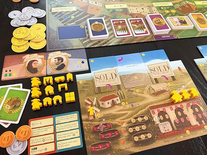 Stonemaier Games: Viticulture: Bordeaux Expansion by Jamey Stegmaier | Add to Viticulture (Base Game) | A New Board Featuring Updated Graphics Layout and New Mechanism | 1-6 Players 90 Mins