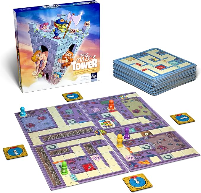Magic Maze Tower – Puzzle Adventure in the Award-Winning Magic Maze Universe | Solo &amp co-op | 91 Challenges | Real-time Play | Ages 9+ | 1–4 Players | 30 min | FSC®
