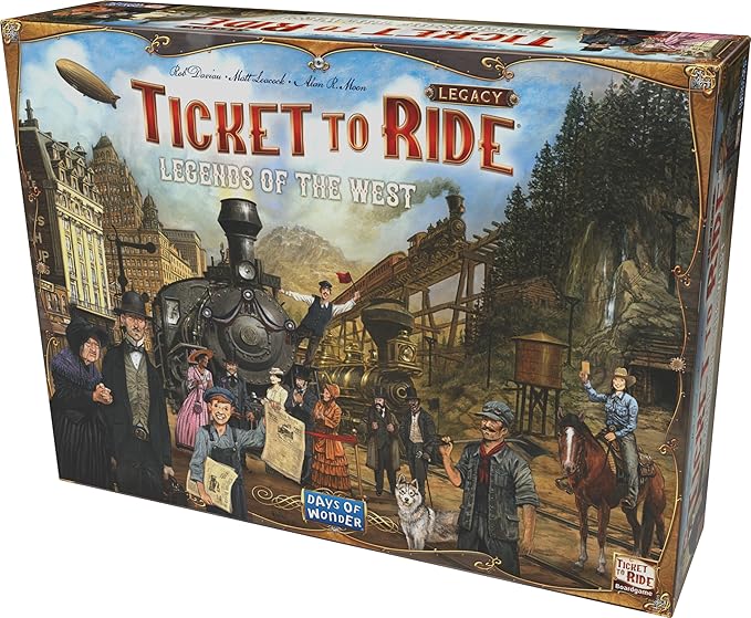 Asmodee Ticket to Ride Legacy: Legends of The West Board Game - The Ultimate Train Adventure! Strategy Game Family Game for Kids &amp Adults Ages 10+ 2-5 Players 20-90 Min Playtime