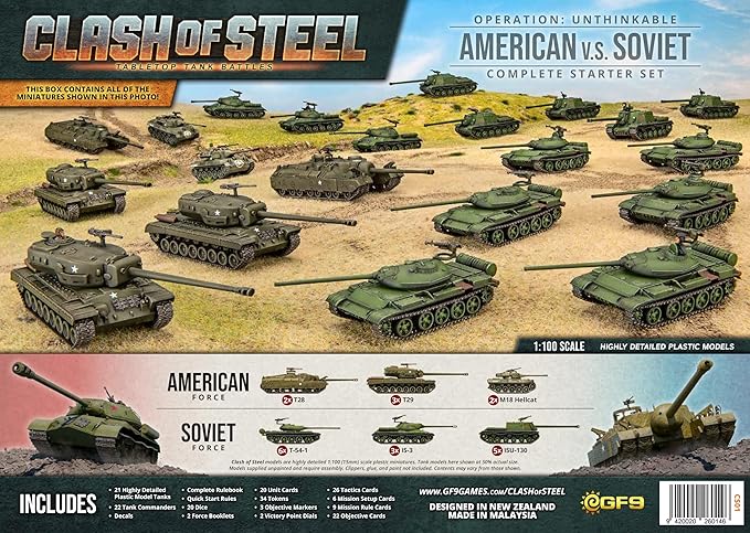 Gale Force Nine - Clash of Steel - Operation Unthinkable American v.s. Soviet Complete Starter Set