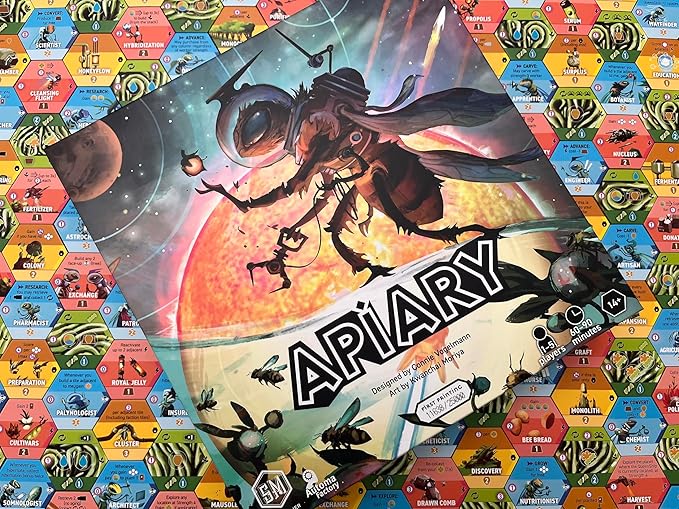 Stonemaier Games: Apiary (Base Game) by Connie Vogelmann | A Strategy Board Game About Hyper Intelligent Bees in Space | Build Your Hive Explore Outer Space Grow Your Colony | 1-5 Players 90 Mins