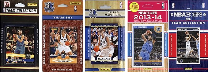 NBA Dallas Mavericks 5 Different Licensed Trading Card Team Sets Brown One Size
