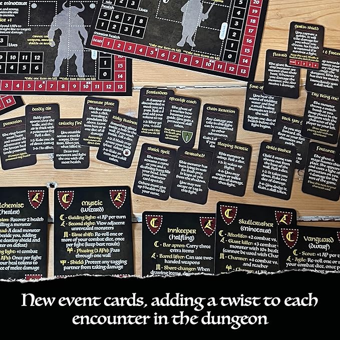 Bag of Dungeon Bag of Dungon Legends Character Expansion Pack - use with Any Board Game - with Added Destiny Skill Cards Encounter Cards and 4 new Brave Heroes - (2nd Edition)