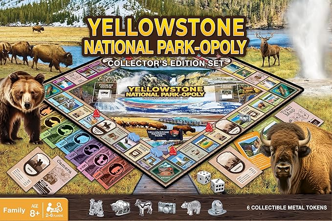 MasterPieces Opoly Board Games - Yellowstone Opoly - Officially Licensed Board Games for Adults Kids &amp Family