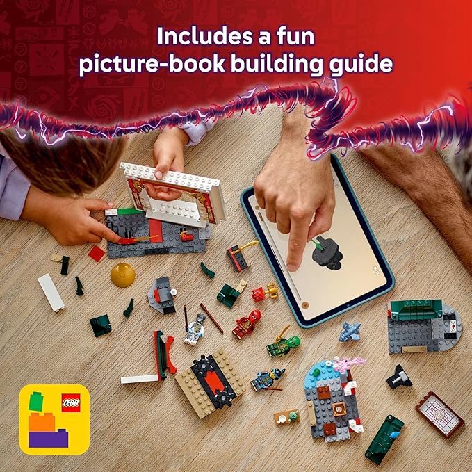LEGO NINJAGO Ninja Spinjitzu Temple Building Toy Playset - Pretend Play Preschool Ninja Toy for Kids Boys and Girls Ages 4+ - with 4 Minifigures - Gift Idea for Birthdays - 71831