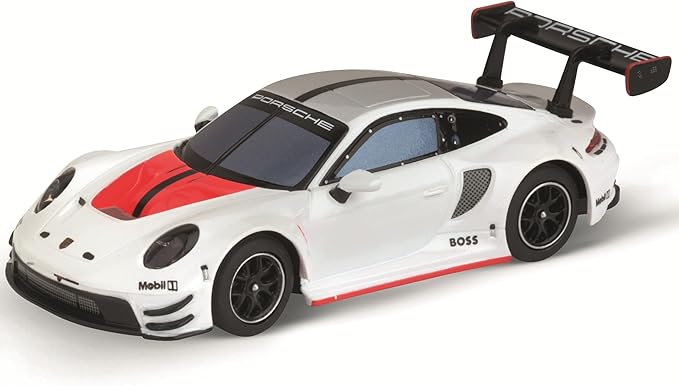 Carrera Hybrid Racing Car Porsche 911 GT3 R White Lightning 1:50 Scale Front and Rear Lights USB-C Rechargeable RC Additional Vehicle