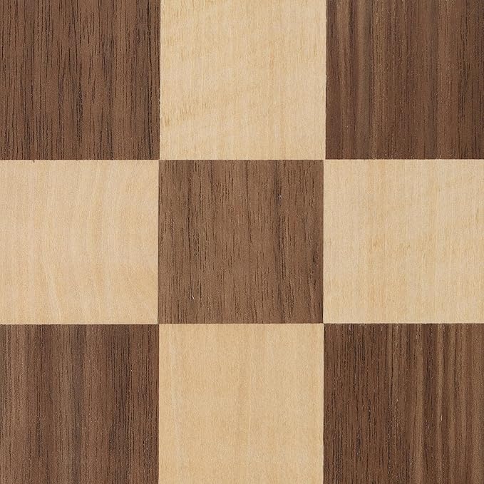 WE Games Classic Walnut Wooden Chess Board Only 14.75 inches Large Chess Board for Adults Wood Veneer Chessboard 1.5 inch Squares