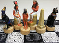 HPL Egyptian Anubis Buff and Gold Set of Chess Men Pieces - NO Board