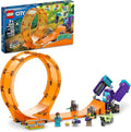 LEGO City Stuntz Smashing Chimpanzee Stunt Loop 60338 with Flywheel Toy Motorcycle Ramp Chimp Prop and 3 Minifigures Gift for Kids Aged 7 Plus