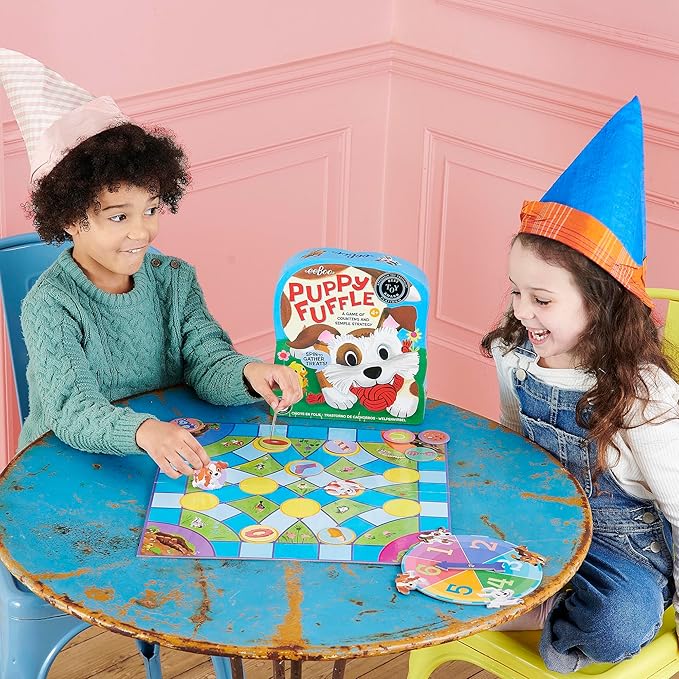 eeBoo: Puppy Fuffle - A Game of Counting &amp Simple Strategy Kids Spinner Board Game Collect Toys &amp Treats Preschool Ages 4+ 2-4 Players 15-25 Min