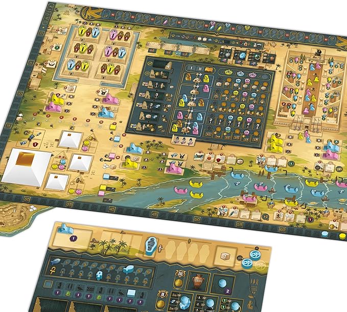 Men-Nefer Board Game - Journey Through Ancient Egypt! Worker Placement Strategy Game Fun Family Game for Teens &amp Adults Ages 14+ 1-4 Players 60-120 Minute Playtime