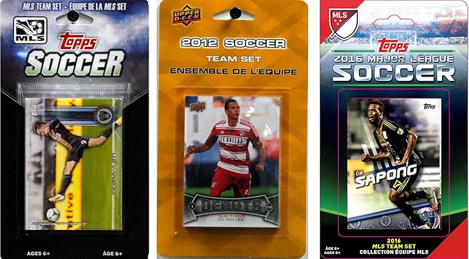 MLS 3 Different Trading Card Sets