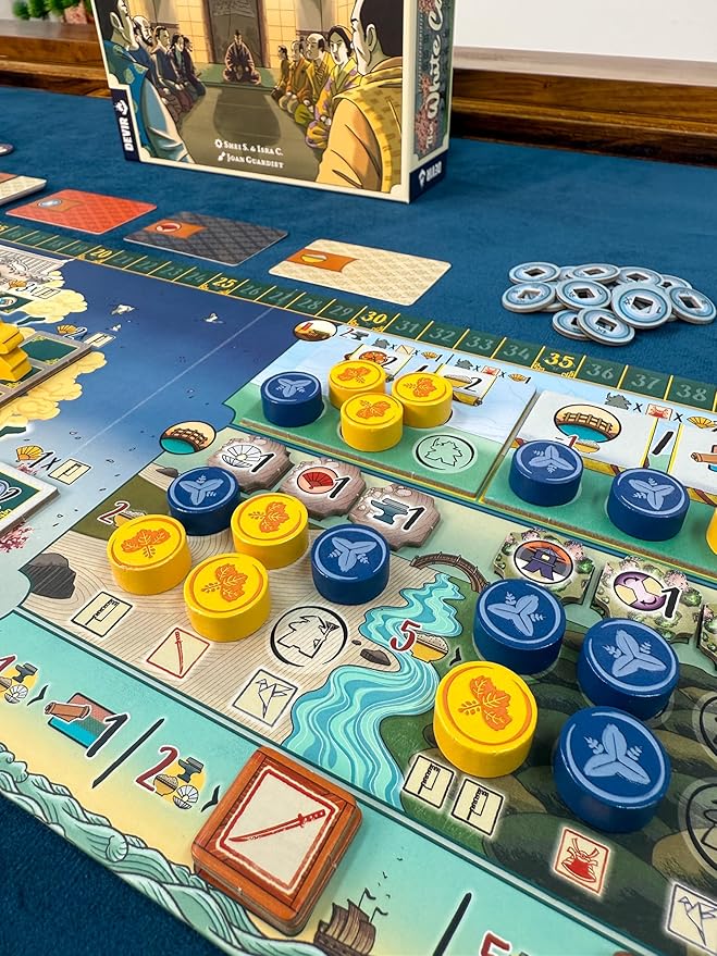 Devir - The White Castle: Duel Board Game Two Player Strategy Euro Game Set in Feudal Japan for Adults &amp Teens Age +10 2 Players 30 Playtime Muti-Language