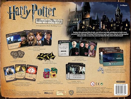 USAOPOLY Harry Potter Hogwarts Battle Cooperative Deck Building Card Game | Official Licensed Merchandise Board Great Gift for Fans Movie artwork For 132 months to 1188 months