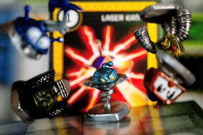 Renegade Game Studios Robo Rally Board Game Strategy Card Programming with 6 Pre-Painted Robot Miniatures for 2-6 Players Ages 12+