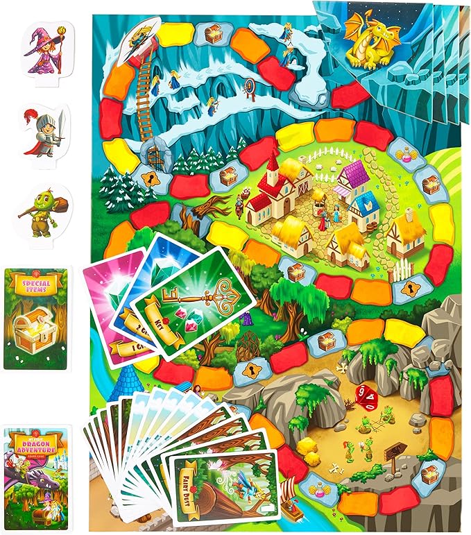 My First Dragon Adventure Board Game - Kids Save The Kingdom Beginner Fantasy Adventure Game for Children 5+ Exciting Hands-On Dragon Fun for Family Game Night