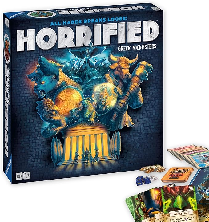 Ravensburger Horrified Games - Greek Monsters - Strategy Board Game - Boost Critical Thinking &amp Teamwork - Cooperative Gameplay - Unique Monster Challenges - 1 to 5 Players - Adults &amp Kids 10+