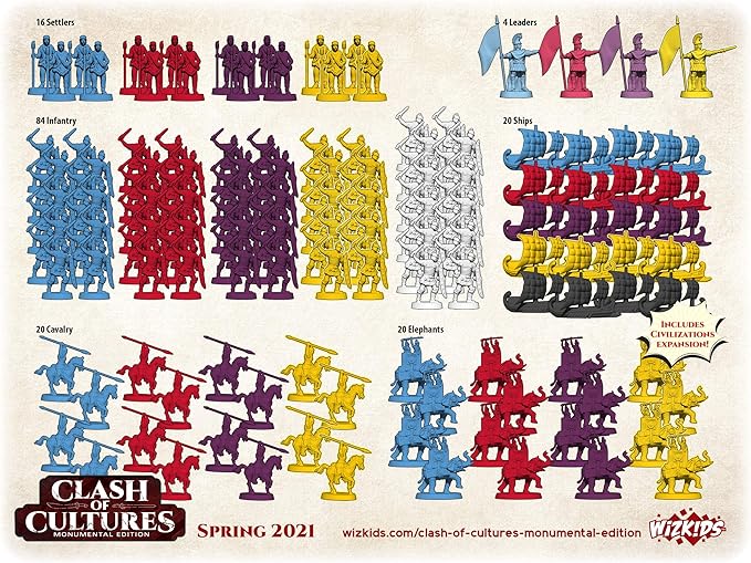 Clash of Cultures: Monumental Edition | Board Game WizKids - New Edition
