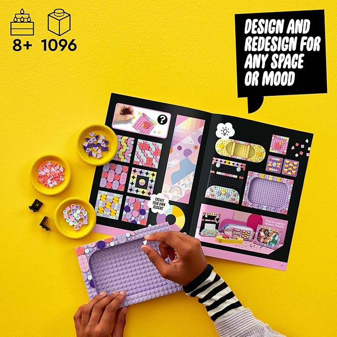 LEGO DOTS Designer Toolkit 10 in 1 Patterns Building Toy 41961 Arts and Craft Set for Creative Kids Design Patches Photo Frame Pencil Holder and More. 860+ Tiles. Gift Idea for Boys Girls Age 8+