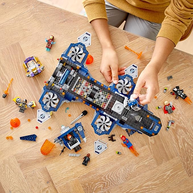LEGO Marvel Avengers Helicarrier 76153 Fun Brick Building Toy with Marvel Avengers Action Minifigures Great Gift for Kids Who Love Airplanes and Superhero Adventures (1244 Pieces)