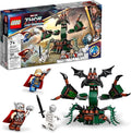 LEGO Marvel Attack on New Asgard Thor Buildable Toy 76207 with Hammer Stormbreaker and Monster Figure Love and Thunder Movie Set