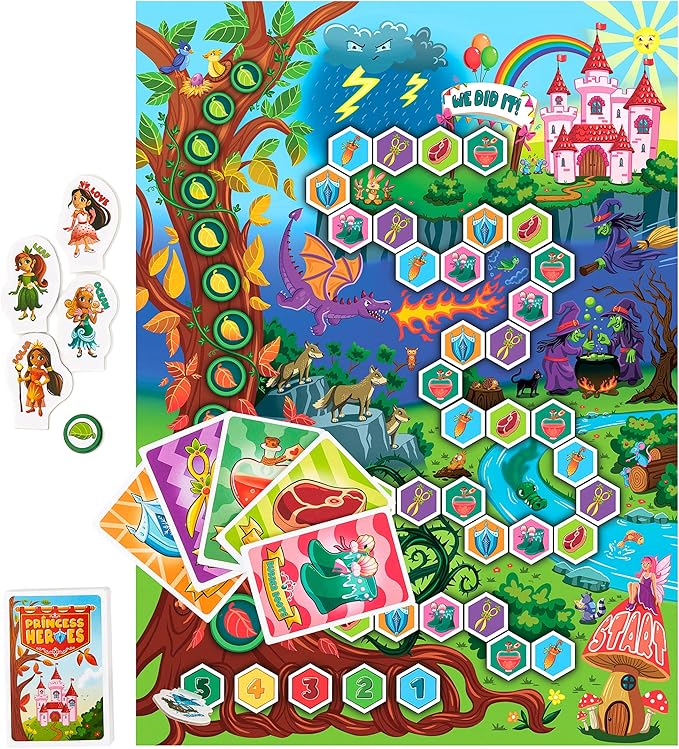 Princess Heroes Board Game - Cooperative Princess Castle Game for Kids Ages 4 and Up - Children Develop New Skills Through Play Perfect for Family Fun Time