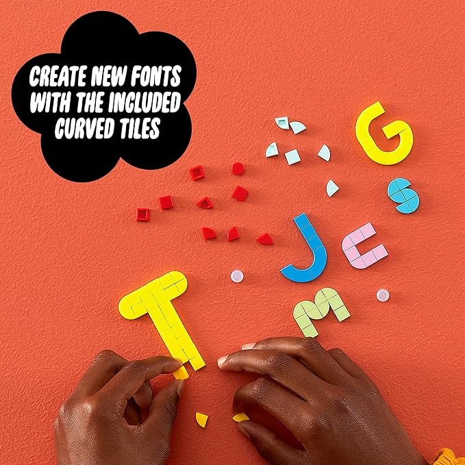 LEGO DOTS Lots of DOTS Lettering Tiles 41950 Ultimate Collection Arts &amp Crafts Kit for Kids Make Custom Messages Room Decorations Express Individuality Room Gift Idea for Kids Teens Boys G