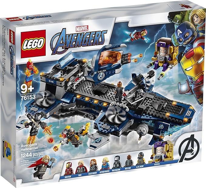 LEGO Marvel Avengers Helicarrier 76153 Fun Brick Building Toy with Marvel Avengers Action Minifigures Great Gift for Kids Who Love Airplanes and Superhero Adventures (1244 Pieces)