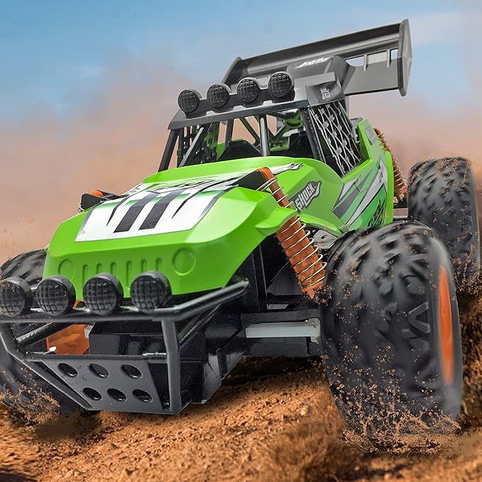 Nature Bound RC Cars 1:16 Scale Dune Smasher Off-Roader 2WD All-Terrain Electric Toy Car - Perfect for Rock Crawling and Road Racing 27MHz Radio Control - Eye-Catching Graphics Gift Idea for Kids