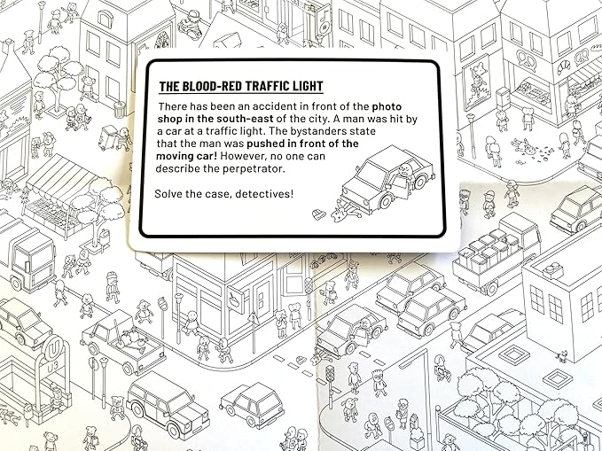 MicroMacro: Crime City - All in | Murder Mystery and Detective Game | 16 Search and Find Detective Cases | Cooperative Board Games for Teens and Adults | Ages 12+ | 1-4 Players | 15-45 min