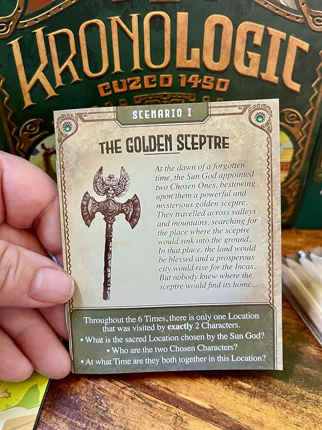 Kronologic: Cuzco 1450 | Mystery Detective Game for Kids Teens &amp Adults | Solve The Unexplained Mysteries Plaguing 1450s Peru | Competitive or Solo Deductive Game | Ages 10+ | 1-4 Players | 30 Mi