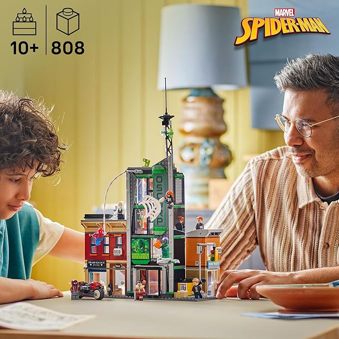 LEGO Marvel Spider-Man vs. Oscorp Building Toy - Pretend Play Set W/8 Toy Minifigures for Boys &amp Girls Ages 10+ - Super Hero Building Blocks for Preteens Idea for Birthdays - 76324