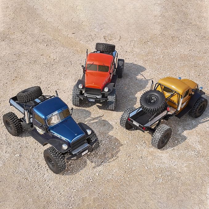 BEEZRC RocHobby 1/10 Scale Atlas 4WD 2.4GHz RC Crawler RC Rock Truck Off Road Hobby Grade Remote Control Car for Adults with Transmitter Need to Complete with Battery (Orange)