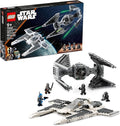 LEGO Star Wars Mandalorian Fang Fighter vs. TIE Interceptor 75348 Building Toy Set Perfect Star Wars Gift for Fans Aged 9 and Up with 3 Characters Including The Mandalorian
