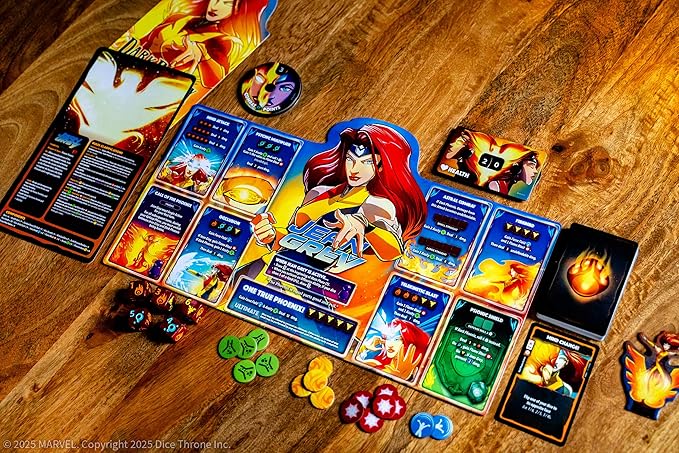 Marvel X-Men Dice Throne Box 2 4 Hero Box Featuring Cyclops Jean Grey Gambit &amp Rogue Competitive Board Game Stand-Alone &amp Cross Compatible Officially Licensed